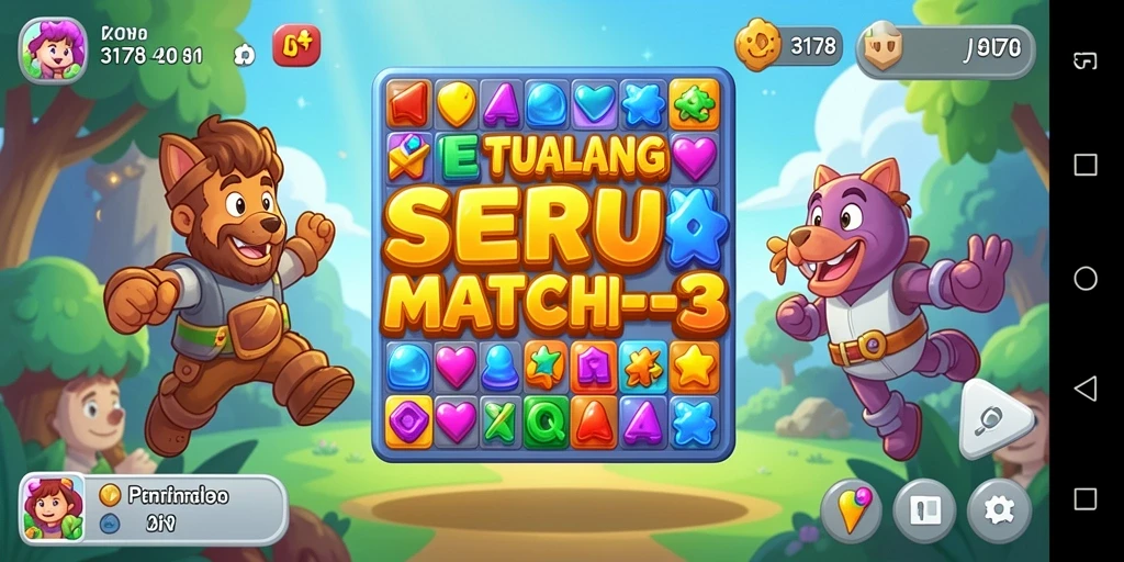 Tampilan gameplay seru game Match-3 3178 yang menantang.