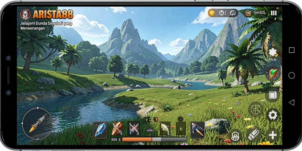Tangkapan layar ARISTA88 menampilkan gameplay simulasi yang menarik.