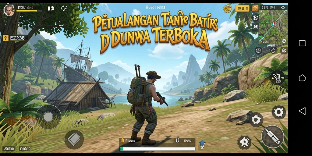 Tangkapan layar menampilkan eksplorasi dunia terbuka yang luas dan mendebarkan.