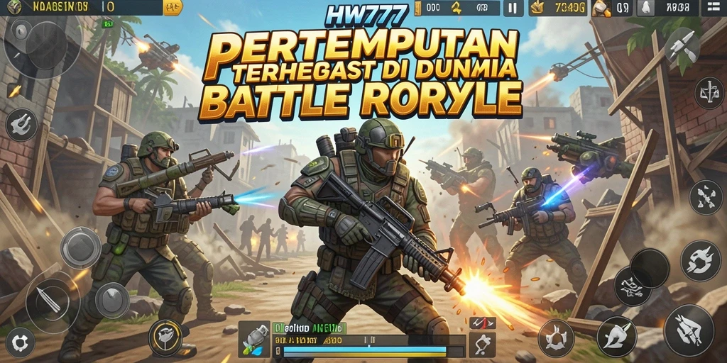 Gameplay seru di HW777 yang memukau dalam pertempuran Battle Royale.