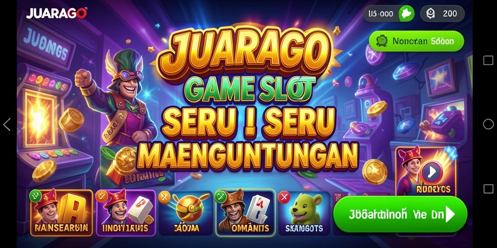 Tampilan screenshot JUARAGO menampilkan gameplay slot yang menarik dan berwarna.