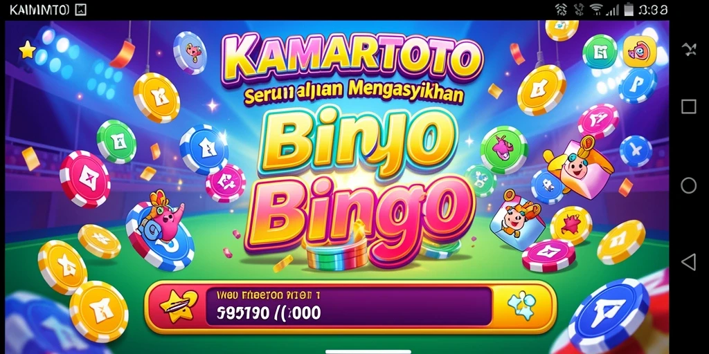 Tampilan gameplay bingo di aplikasi KAMARTOTO yang seru dan interaktif.