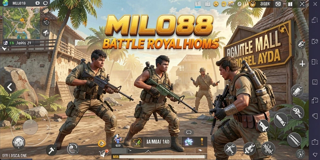 Screenshot gameplay epik di MILO88 dengan pertempuran intens.