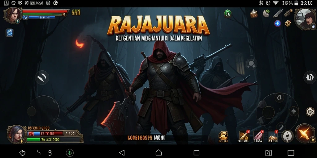 Tangkapan layar dari gameplay menegangkan RAJAJUARA dengan suasana horror yang mencekam.