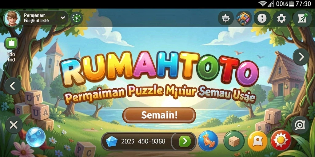 Tampilan gameplay RUMAHTOTO yang seru dan menantang.