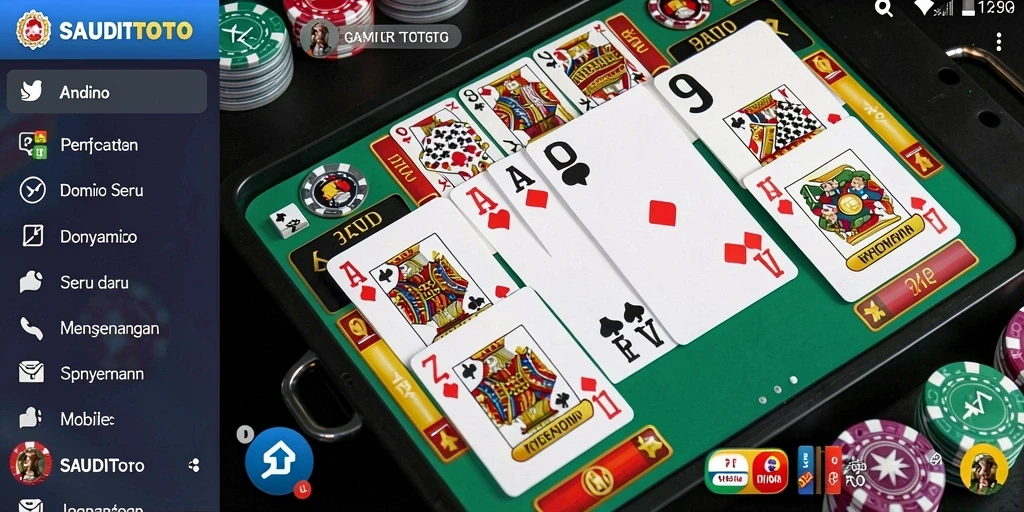 Tampilan seru dari permainan Domino SAUDITOTO saat dimainkan.