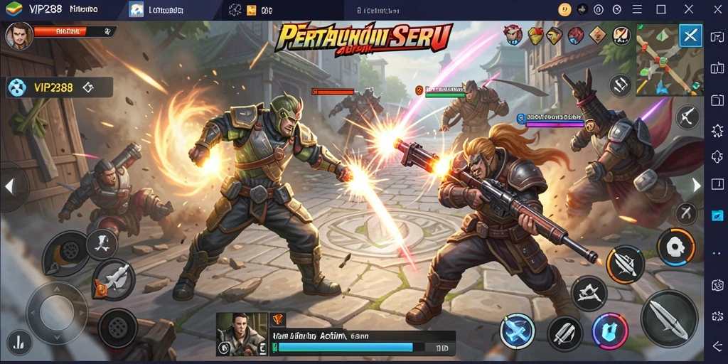 Tangkapan layar menampilkan aksi seru dalam gameplay VIP288.