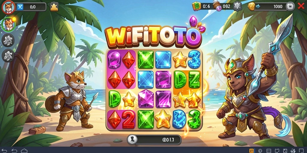Tampilan gameplay <strong>WIFITOTO</strong> yang penuh warna dan menantang.